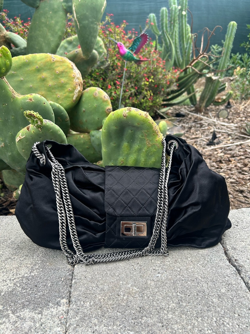 Chanel Satin Bow Handbag